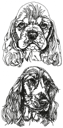 English Cocker Spaniel Set