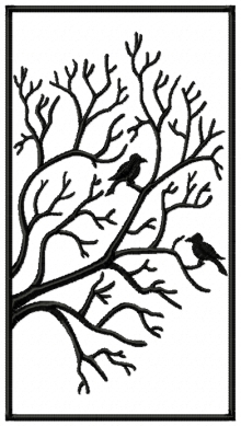 Birds in a Winter Tree