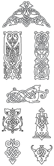 Redwork Celtic Knotwork Motif Set