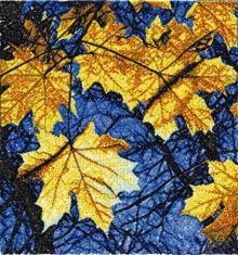 Fall Leaves Machine Embroidery Design