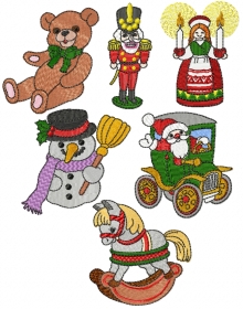 Christmas miniatures set. Machine Embroidery Designs