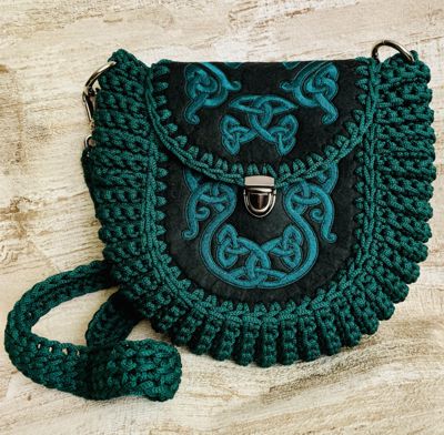 "Oreo" Style Bag with Celtic Embroidery