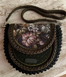 "Oreo" Style Bag with Rose Panel Machine Embroidery Designs