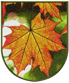 Maple Leaf Bag Panel Machine Embroidery Design