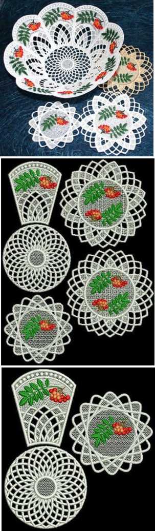 Rowan Bowl and Doilies Set