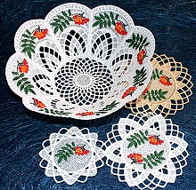 Rowan Bowl and Doilies Set