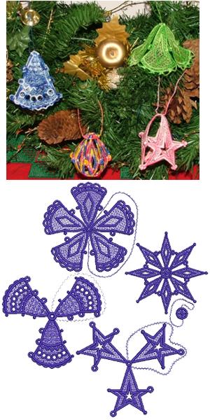 3D Christmas Ornament Set