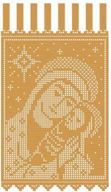 Madonna and Child Crochet FSL Banner