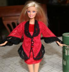 FSL Crochet Lace-Trimmed Jacket for 12 in. Doll