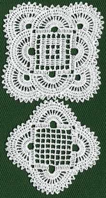 FSL Crochet Shell Doily Set