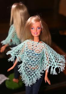 FSL Crochet Poncho for 12-in. Dolls