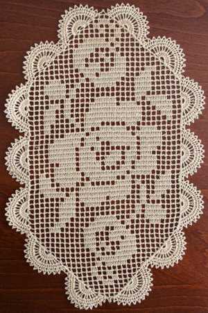 Wild Rose FSL Crochet Doily