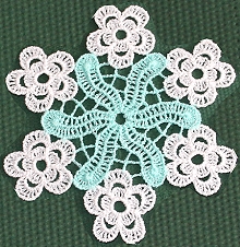 FSL Crochet Flower Wreath Doily II