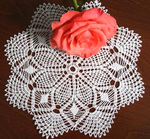 FSL Crochet Pineapple Doily IV