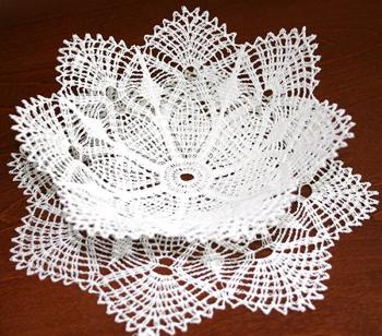 FSL Crochet Pineapple Bowl and Doily Set