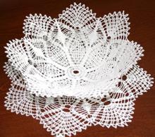 FSL Crochet Pineapple Bowl and Doily Set