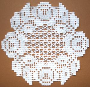 FSL Crochet Round Rose Doily