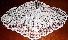 Rose Diamond FSL Crochet Doily