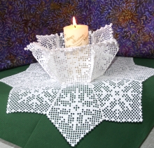 FSL Crochet Christmas Bowl and Doily Set