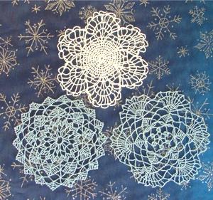FSL Crochet Snowflake Doily Set