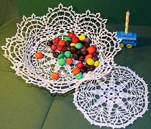 FSL Crochet Victorian Star Bowl and Doily Set