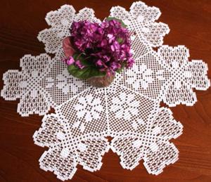 FSL Crochet Shamrock Doily