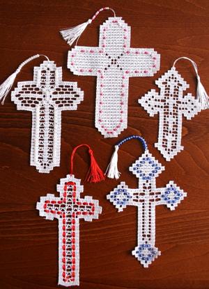 FSL Crochet Cross Bookmark Set