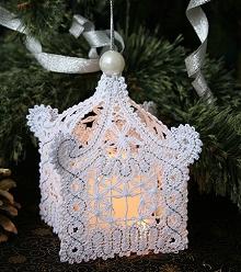 Lace Serene Snowflake Small Battenburg Handmade FSL Embroidery Table Decor  Holiday Home Decor Embellishment Appliqué 