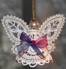 FSL Battenberg 3D Lace Fairy Ornament