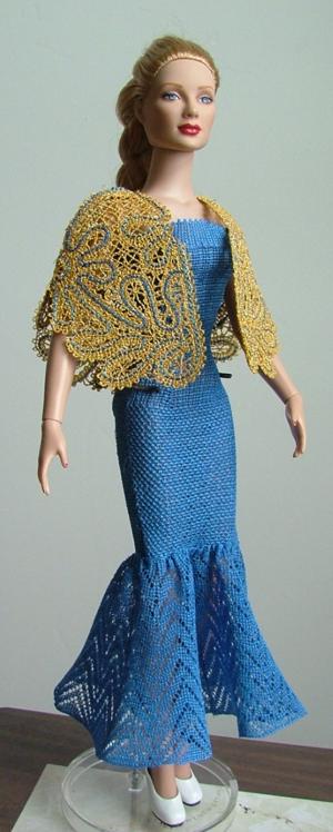 Cocktail Dress and Lace Cape for Tonner 16-in Dolls