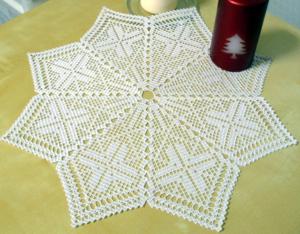 FSL Crochet Christmas Star Doily