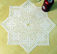 FSL Crochet Christmas Star Doily