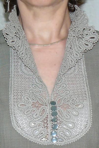 Advanced Embroidery Designs - FSL Battenberg Victorian Lace Collar