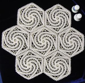 FSL Battenberg Spiral Hexagon Lace Motif