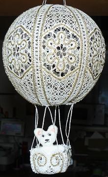FSL Battenberg Lace Hot-Air Balloon Ornament