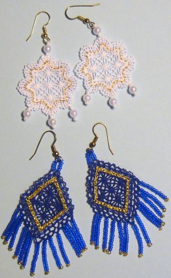 FSL Battenberg Earrings Lace Set II