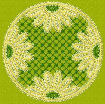 FSL Battenberg Sunflower Doily 