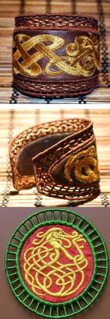 FSL Applique Celtic Bracelet and Pendant Set 