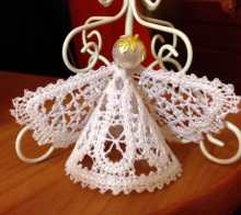 Freestanding Battenberg Lace Angel