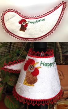 Happy Easter Freestanding Bottle Apron