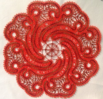 FSL Battenberg Swirl Doily