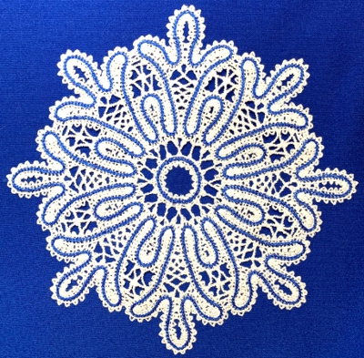 Freestanding Battenberg Lace Snowflake