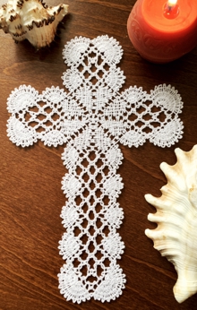 Freestanding Bobbin Lace Cross