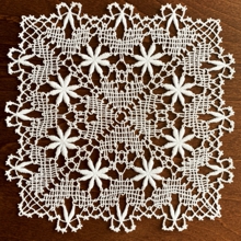 Star Flower Freestanding Bobbin Lace Doily