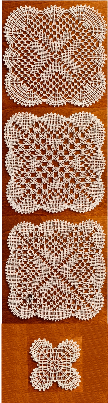 Freestanding Bobbin Lace Doily Set