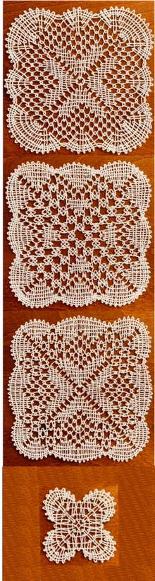 Freestanding Bobbin Lace Doily Set