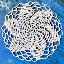 FSL Crochet Swirl Doily Freestanding Lace Machine Embroidery Design