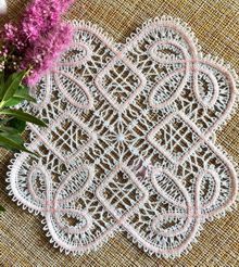 Serenade Freestanding Battenberg Lace Doily Machine Embroidery Design
