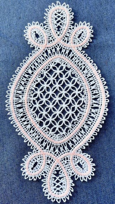 Aurora Freestanding Battenberg Lace Doily