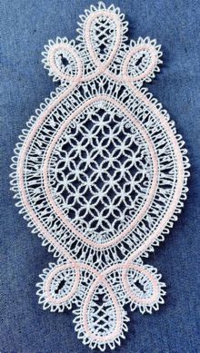 Aurora Freestanding Battenberg Lace Doily